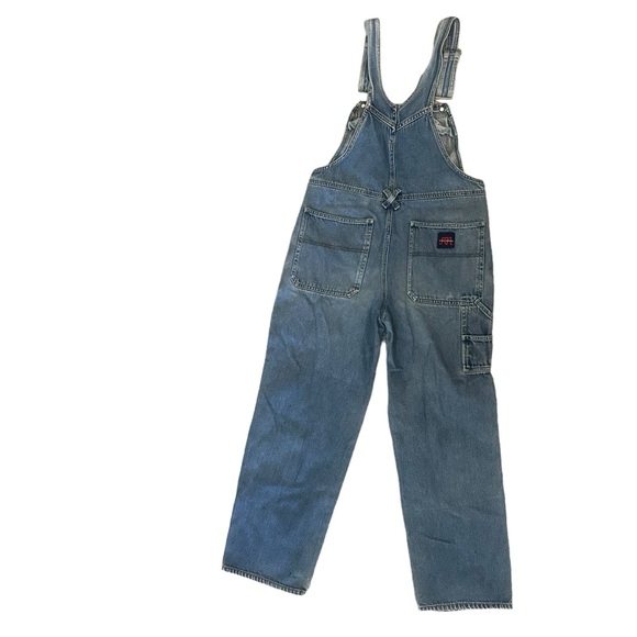 Vintage Squeeze Jeans Carpenter Denim Overalls Women’s Size Medium 34 x 30 - Picture 11 of 12